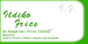 ildiko frics business card